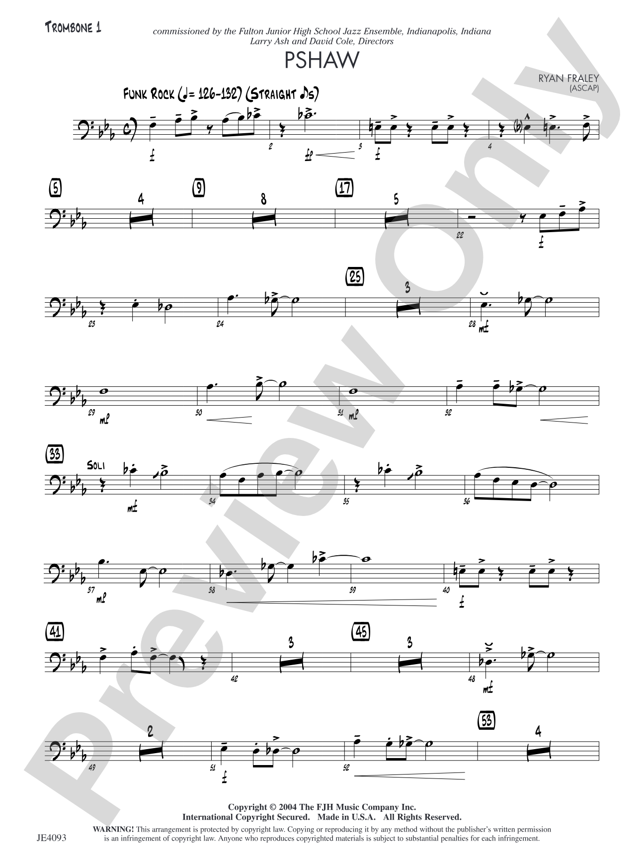 Pshaw: Trombone 1