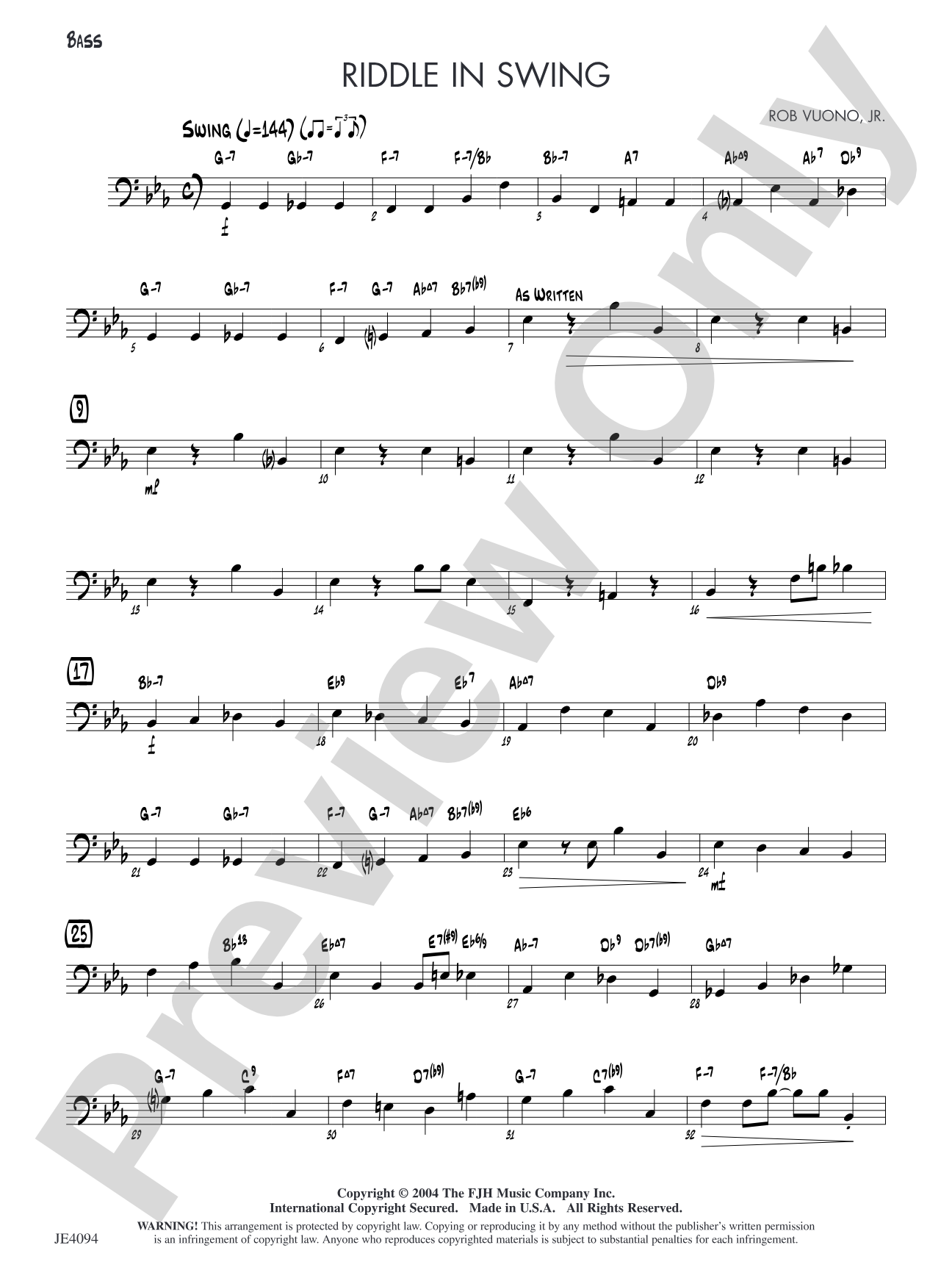 Riddle in Swing: Bass