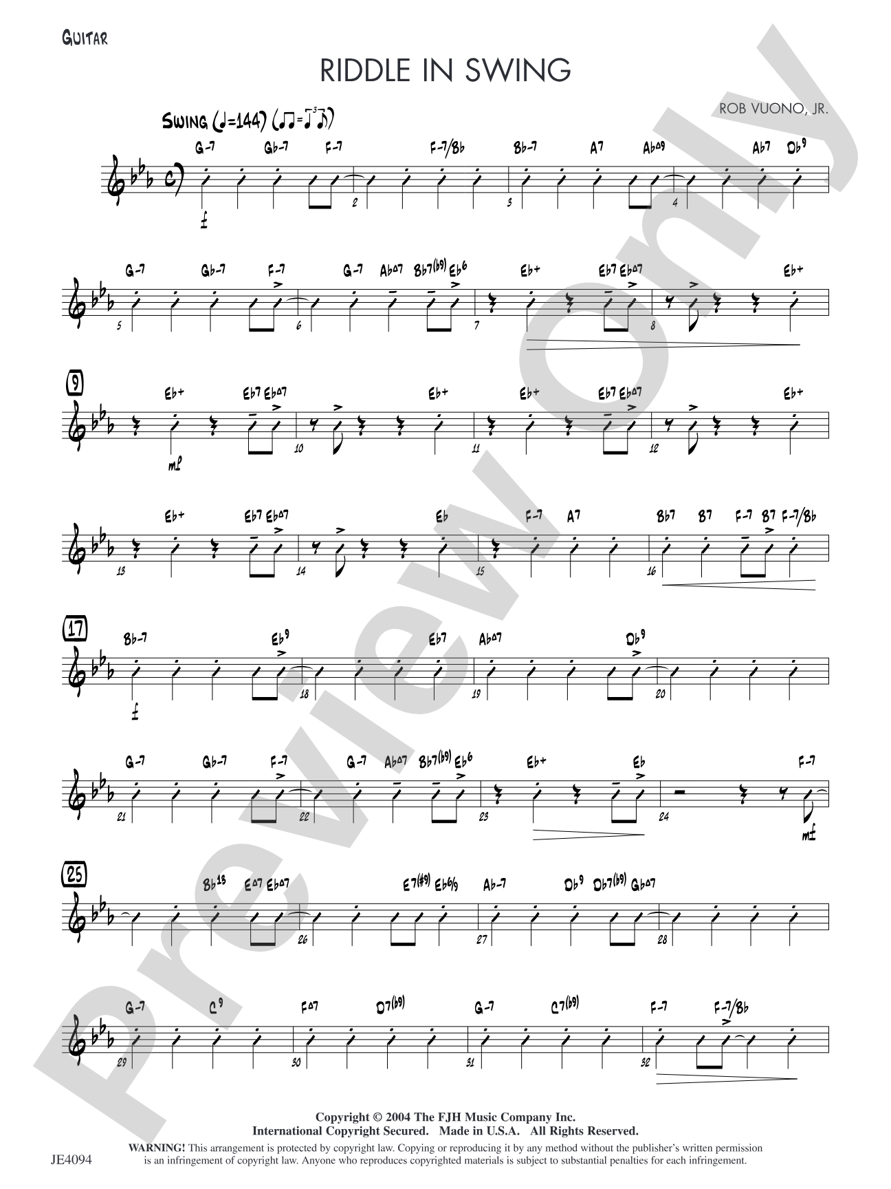 Riddle in Swing: Guitar