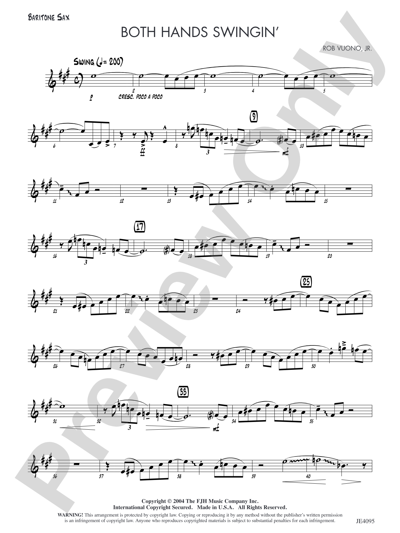 Both Hands Swingin': Baritone Sax