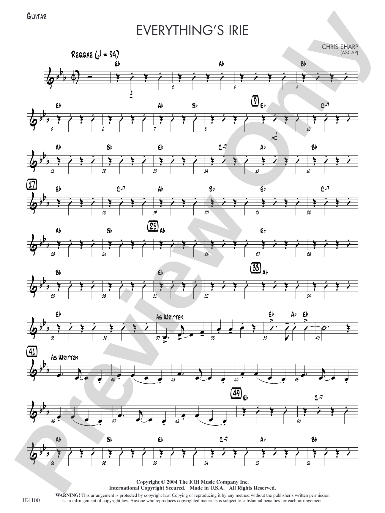 Everything's Irie: Guitar