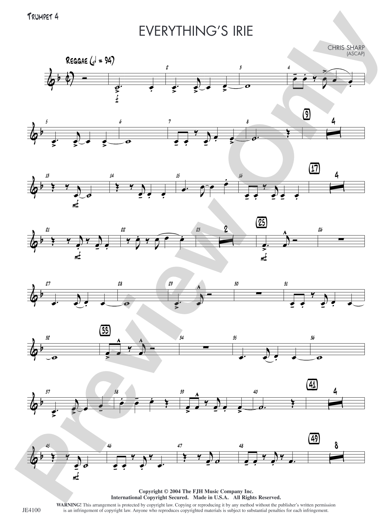 Everything's Irie: Opt. Trumpet 4