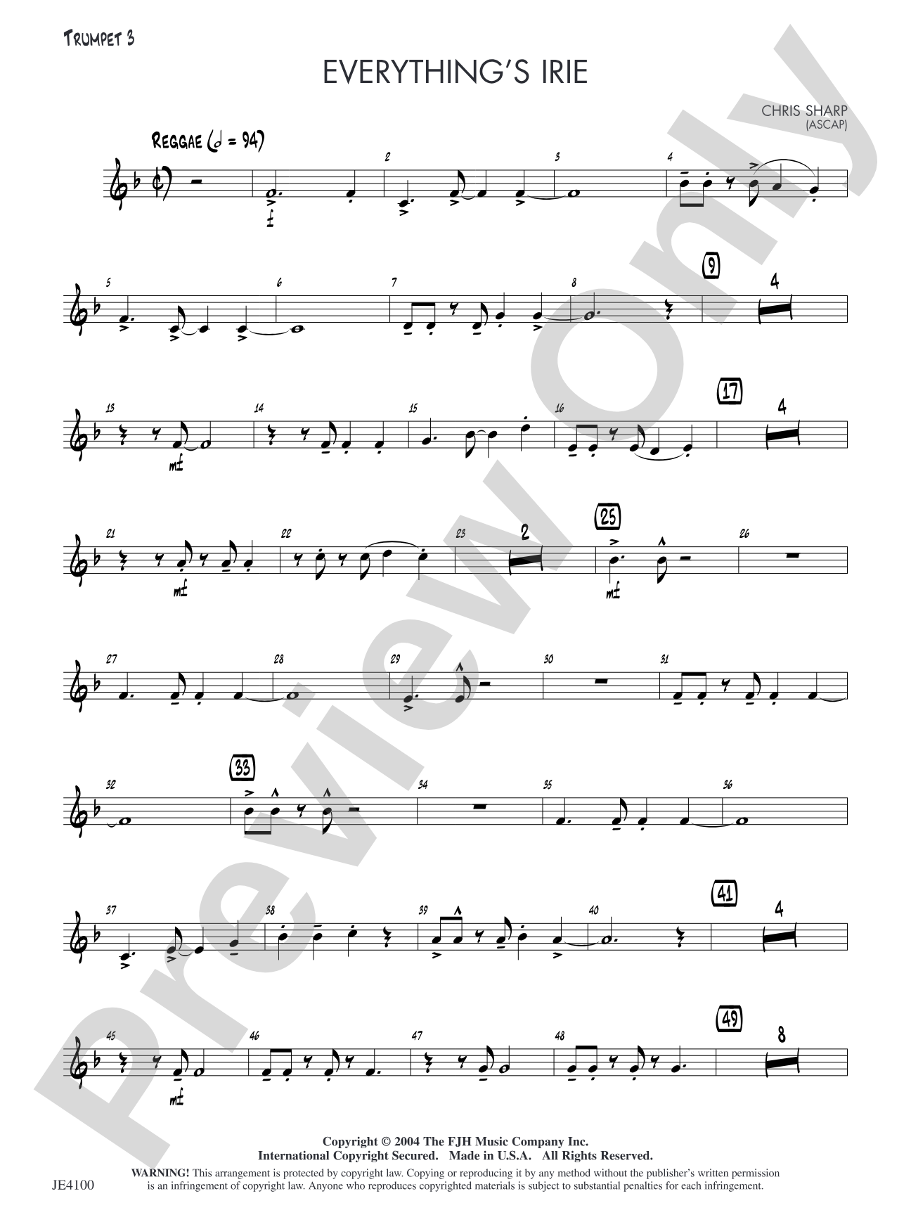 Everything's Irie: Trumpet 3