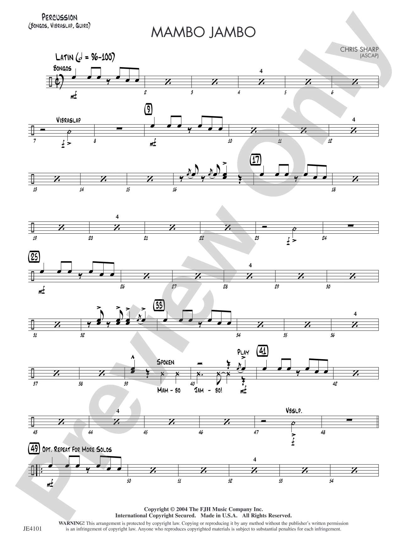 Mambo Jambo: Opt. Percussion
