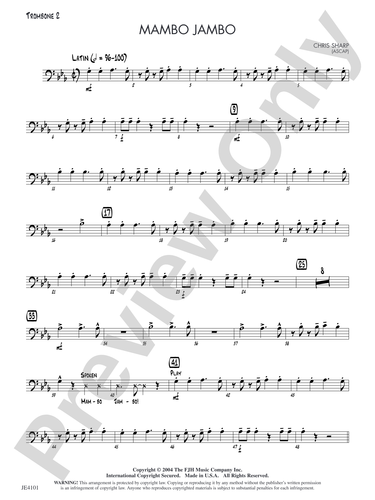 Mambo Jambo: Trombone 2