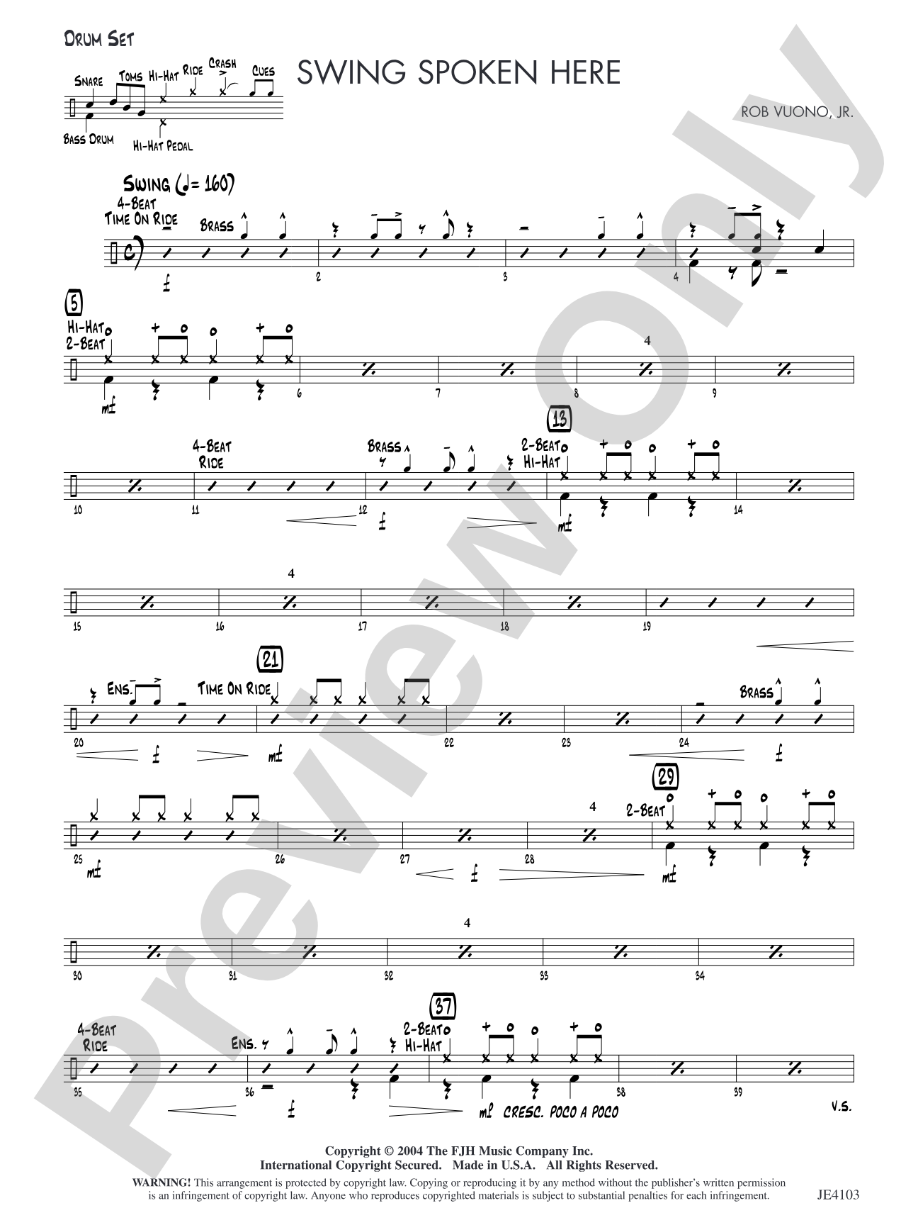 Swing Spoken Here: Drum Set