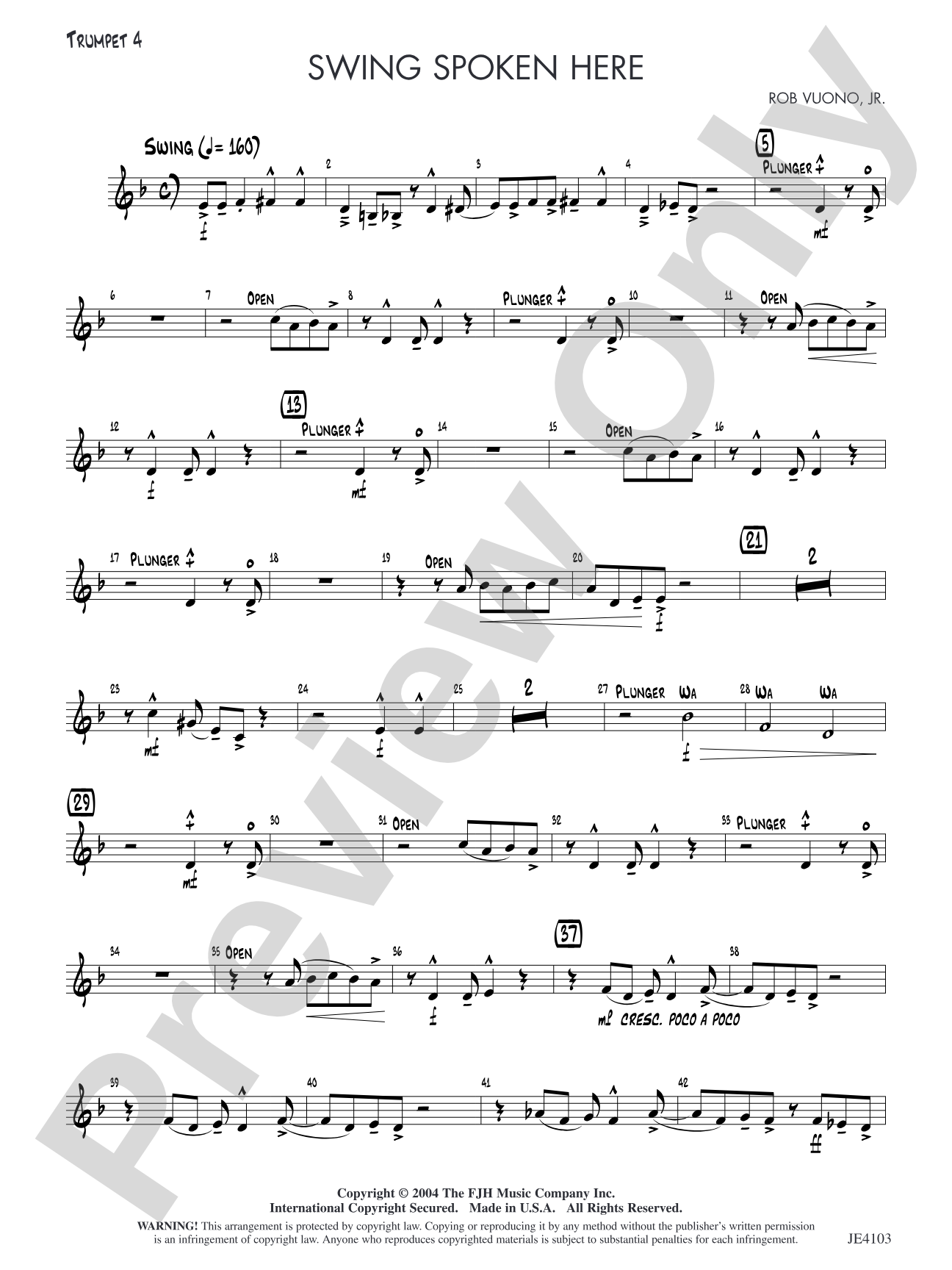 Swing Spoken Here: Opt. Trumpet 4
