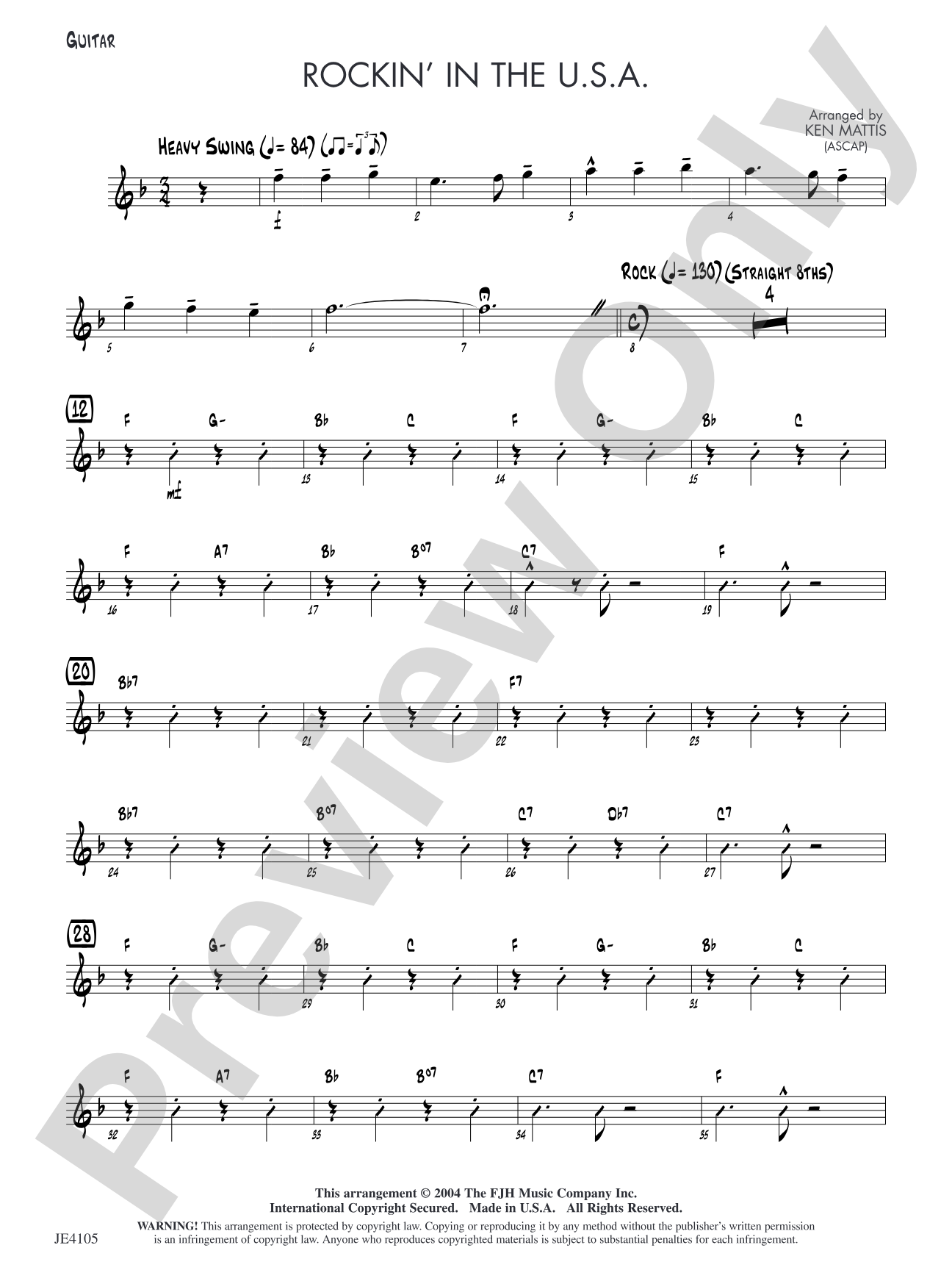 Rockin' in the U.S.A.: Guitar