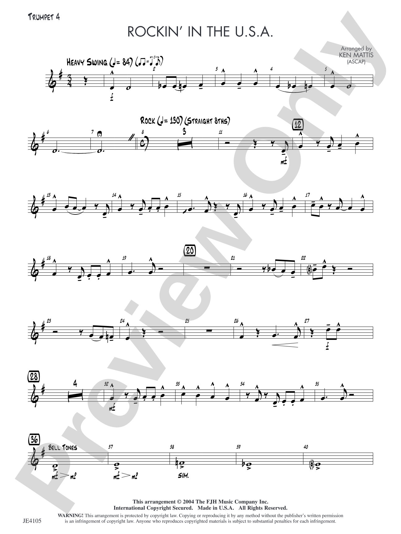 Rockin' in the U.S.A.: Opt. Trumpet 4
