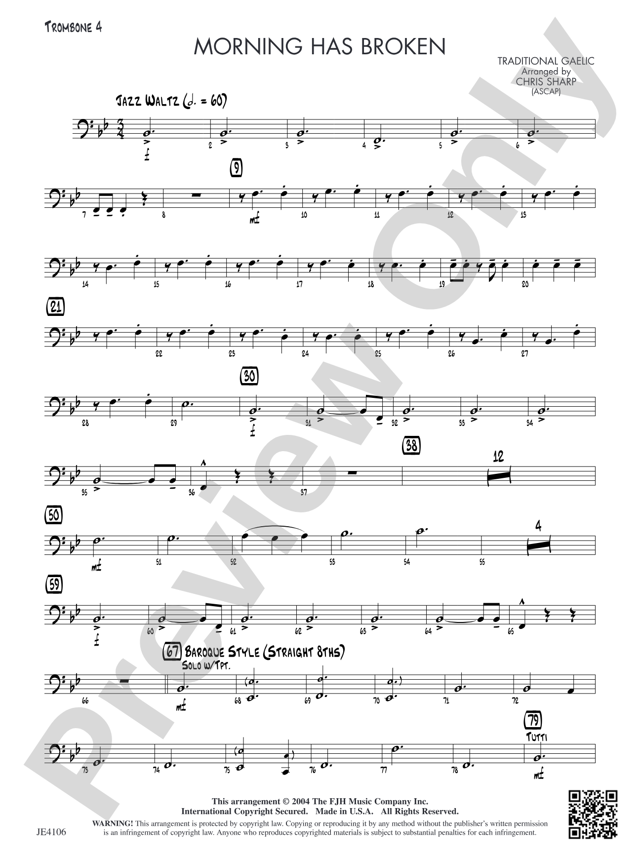 Morning Has Broken: Trombone 4