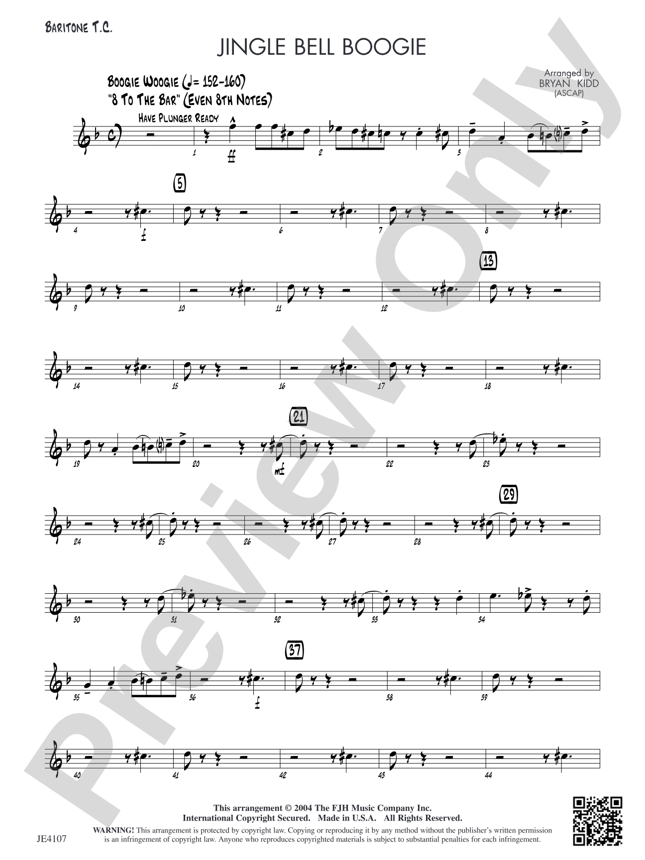Jingle Bell Boogie: Baritone T.C. (Alternate Part)
