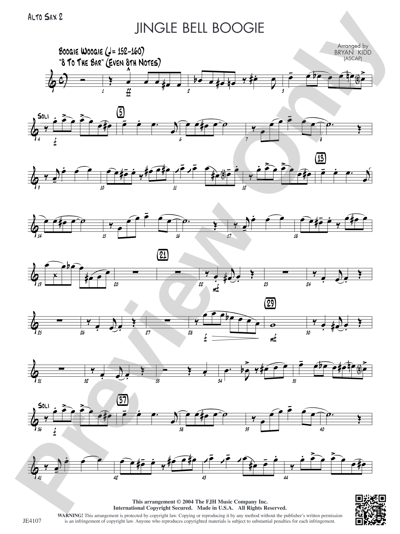Jingle Bell Boogie: Alto Sax 2
