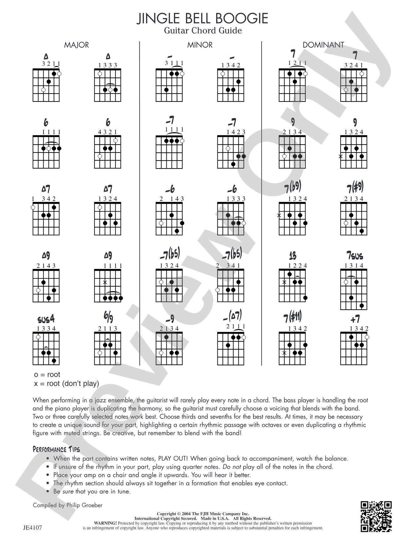 Jingle Bell Boogie: Guitar Chord Guide