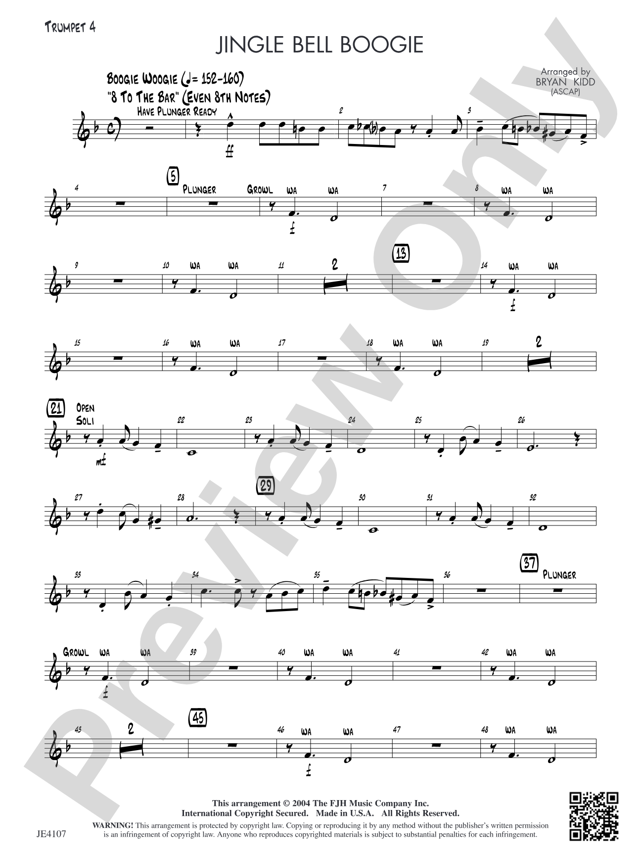 Jingle Bell Boogie: Opt. Trumpet 4