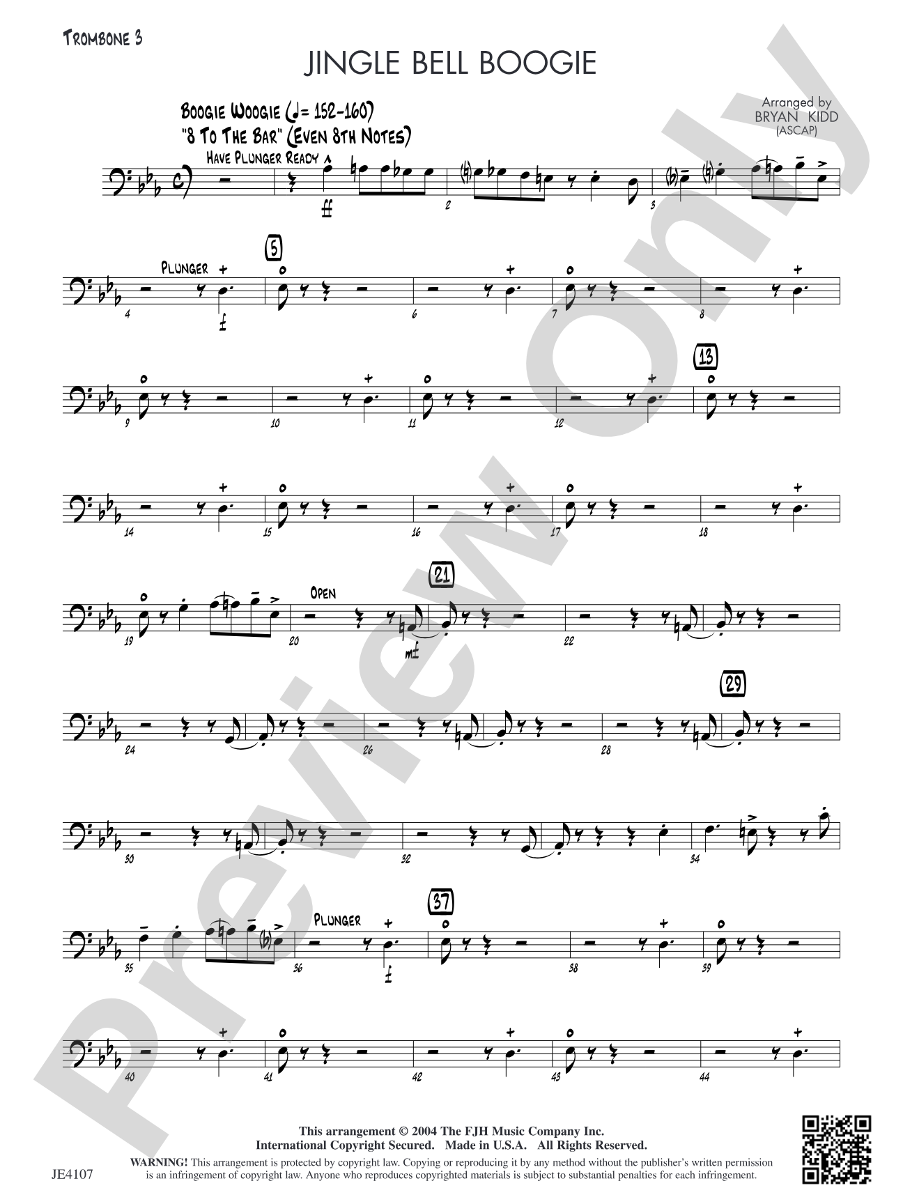 Jingle Bell Boogie: Opt. Trombone 3