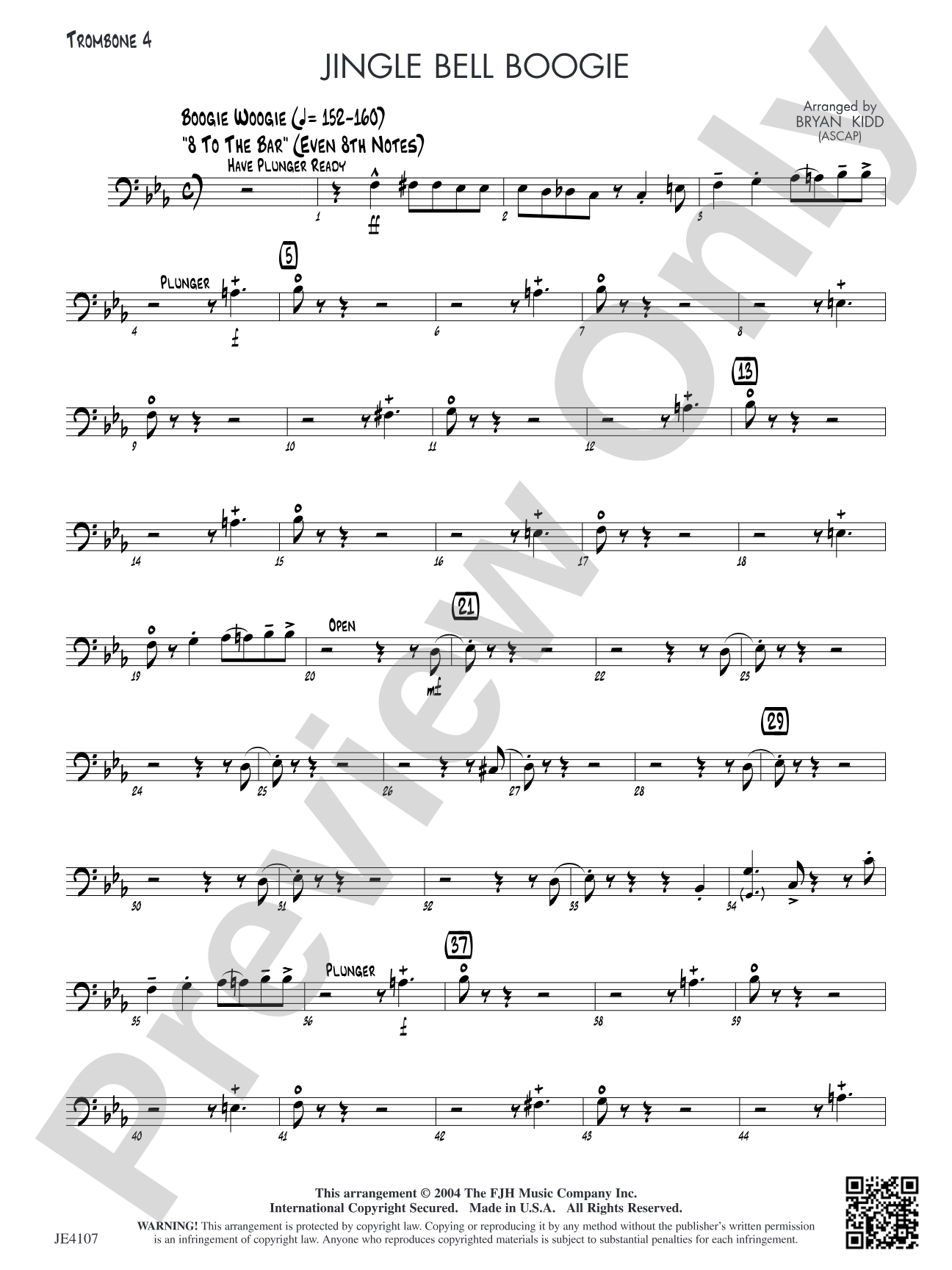 Jingle Bell Boogie: Opt. Trombone 4