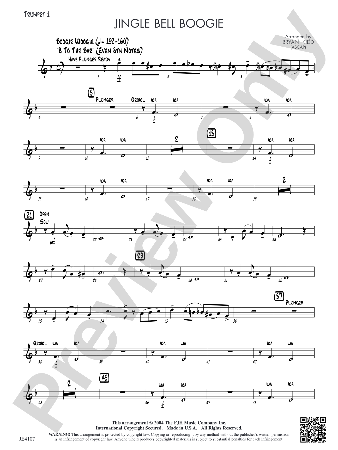 Jingle Bell Boogie: Trumpet 1