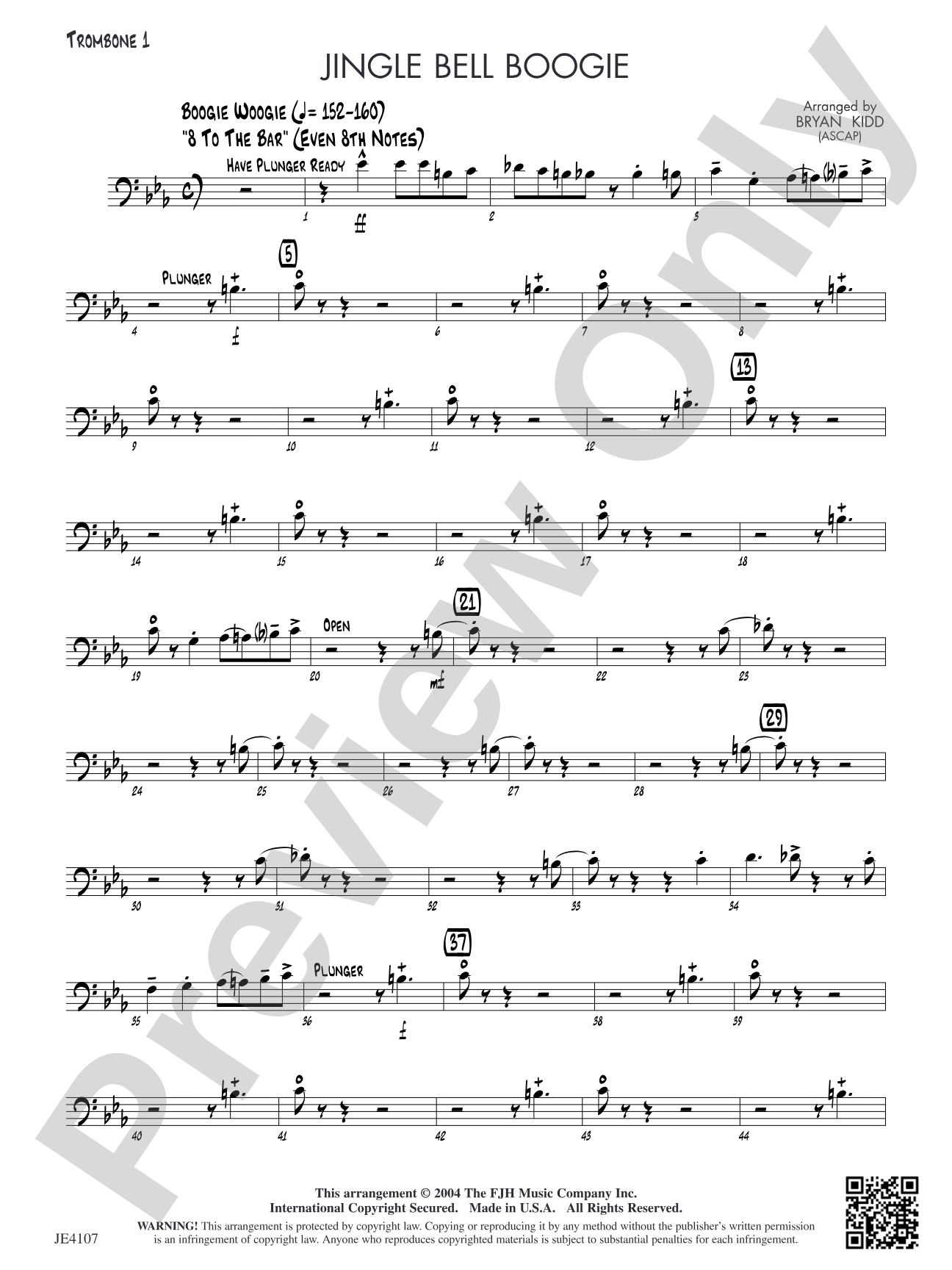 Jingle Bell Boogie: Trombone 1