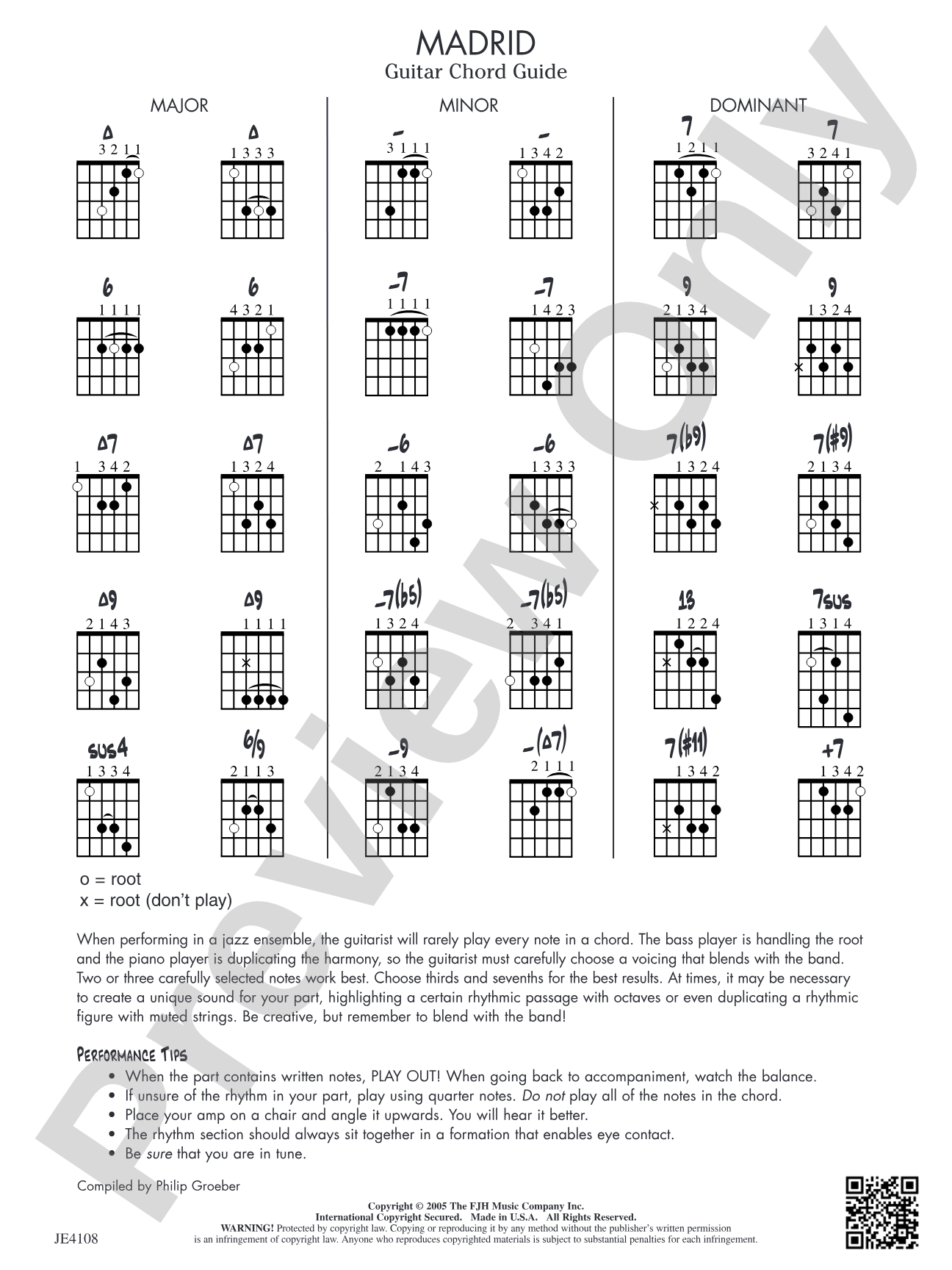 Madrid: Guitar Chord Guide