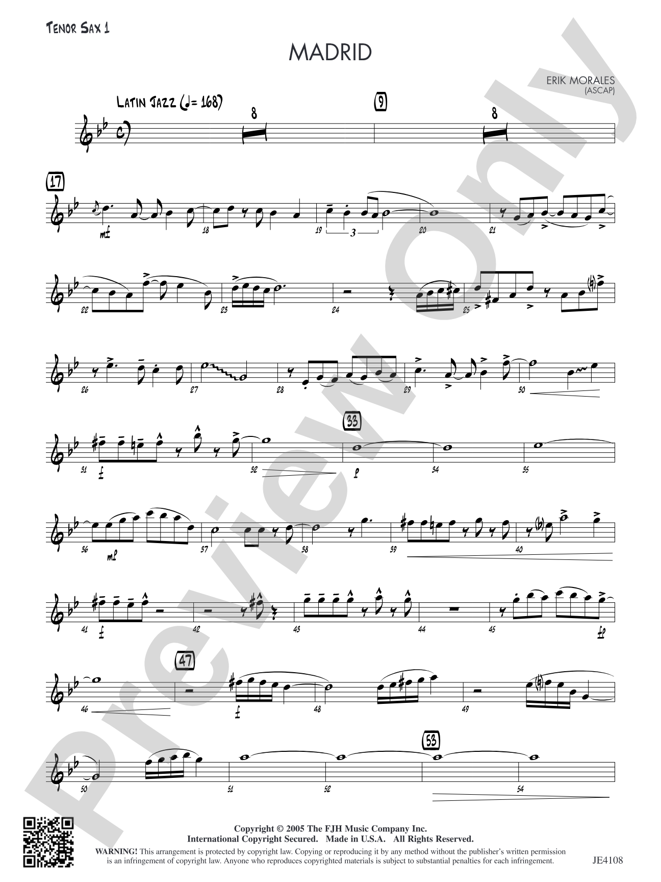 Madrid: Tenor Sax 1