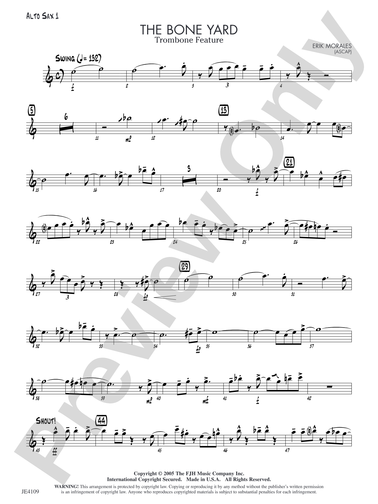 The Bone Yard: Alto Sax 1