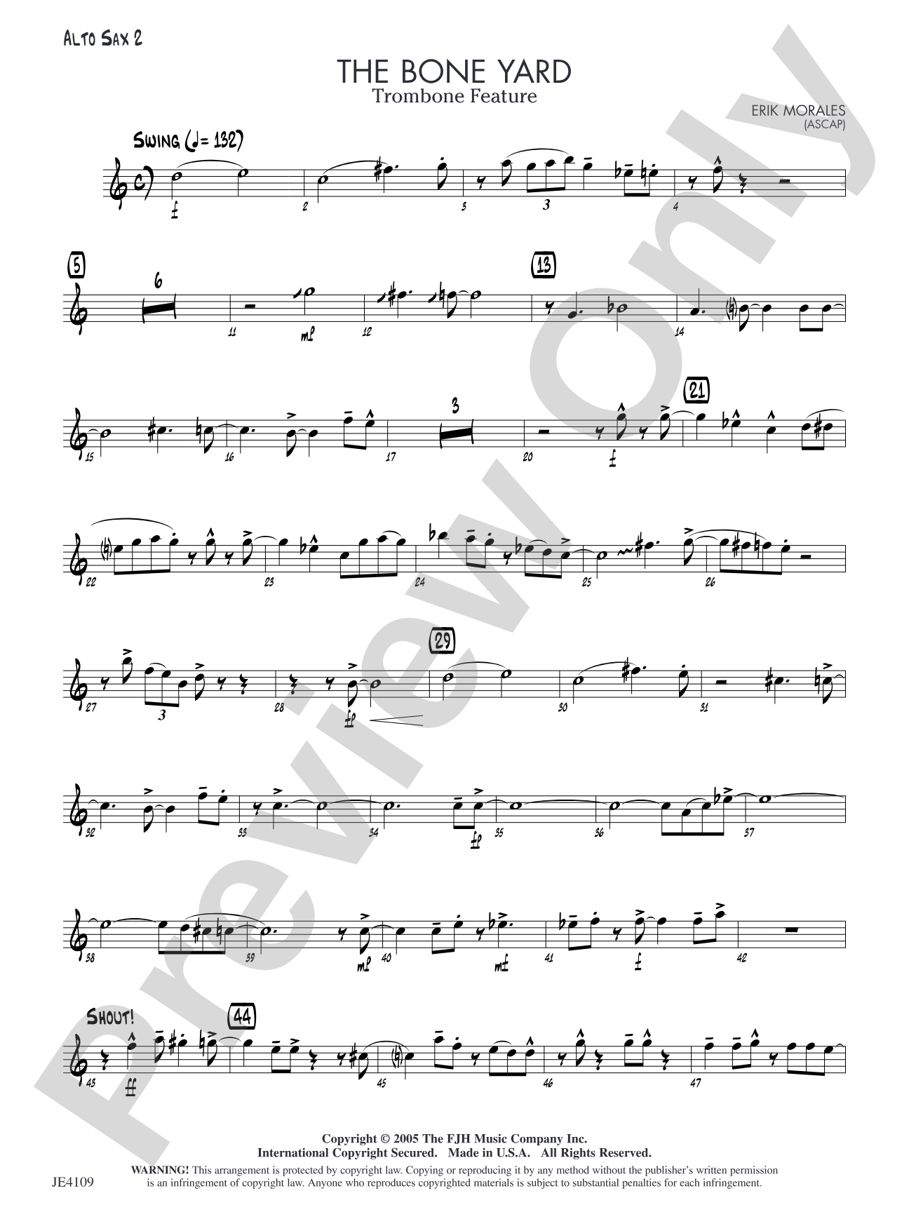 The Bone Yard: Alto Sax 2