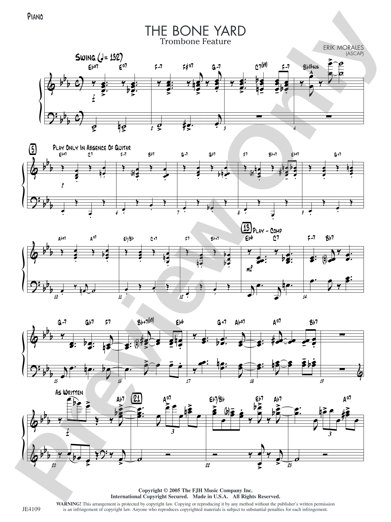The Bone Yard: Piano