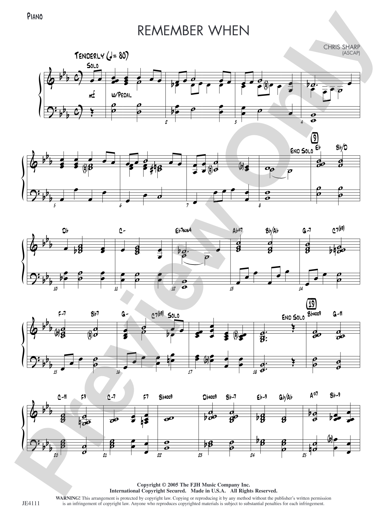 Remember When: Piano
