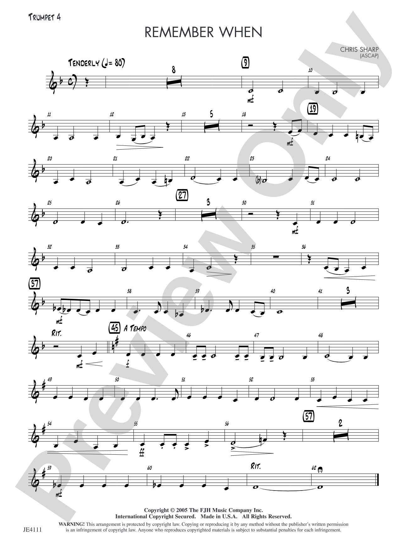 Remember When: Opt. Trumpet 4