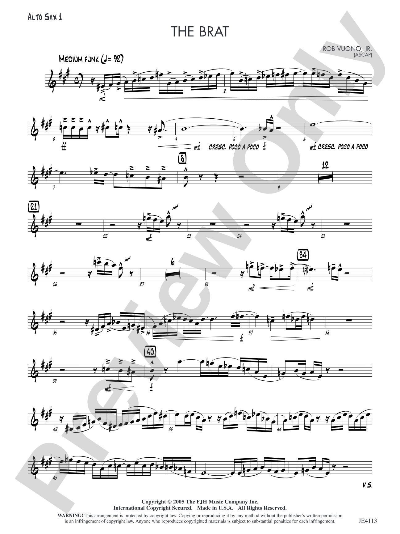 The Brat: Alto Sax 1