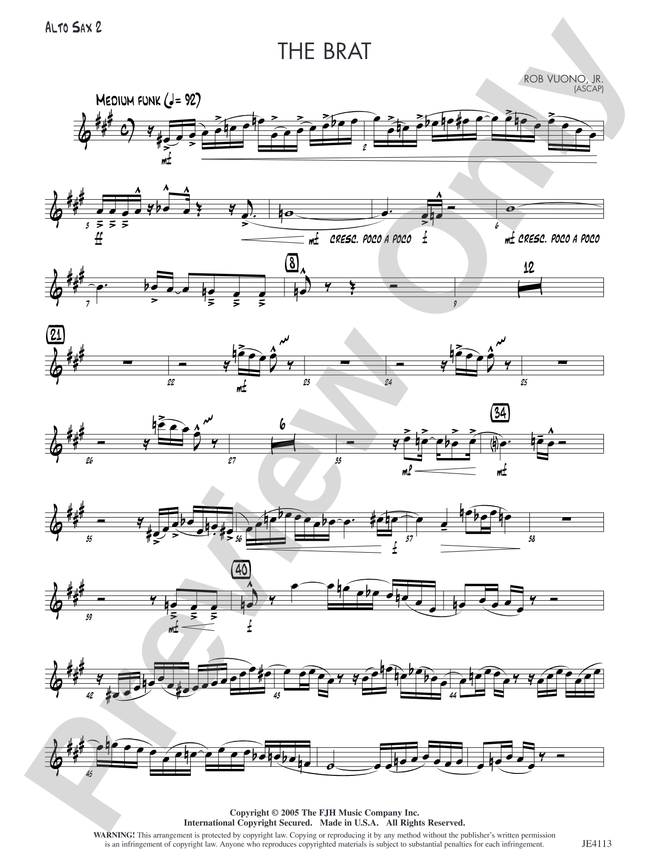 The Brat: Alto Sax 2