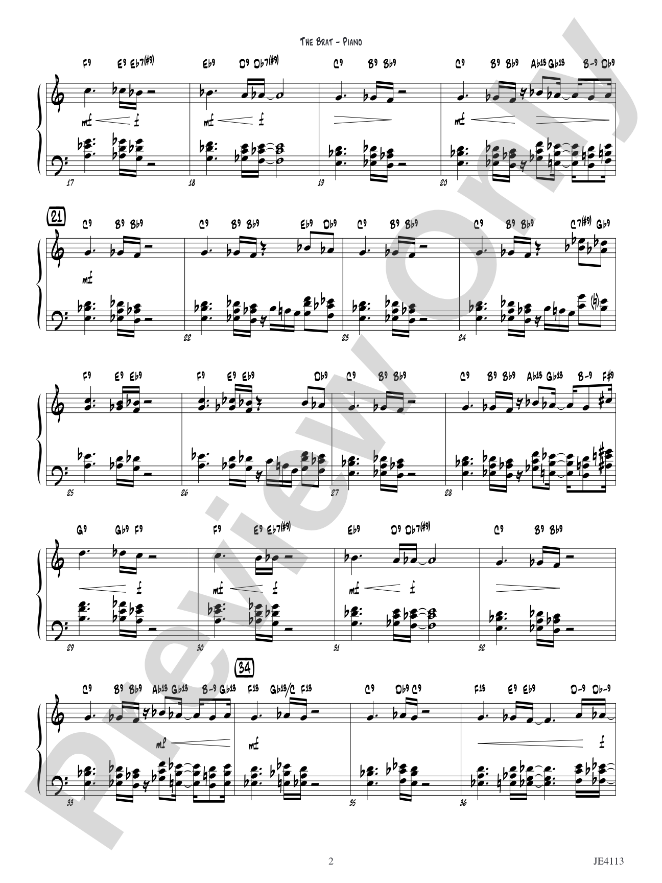 The Brat: Piano