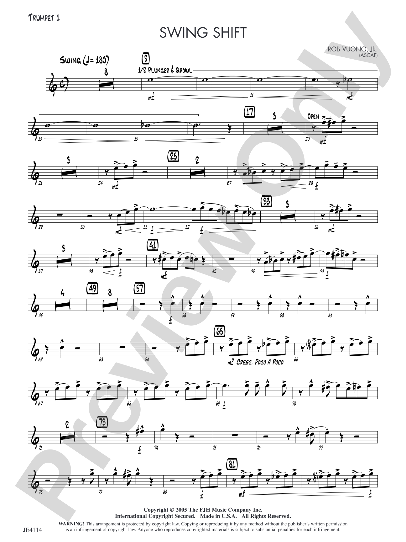 Swing Shift: Trumpet 1