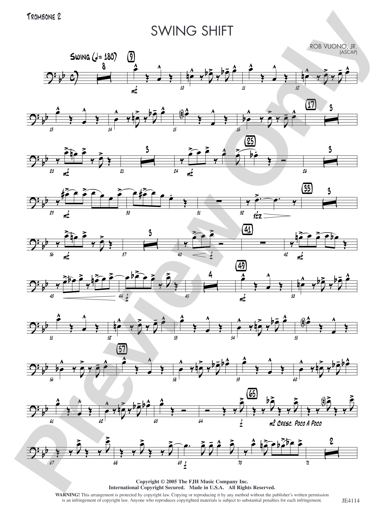 Swing Shift: Trombone 2