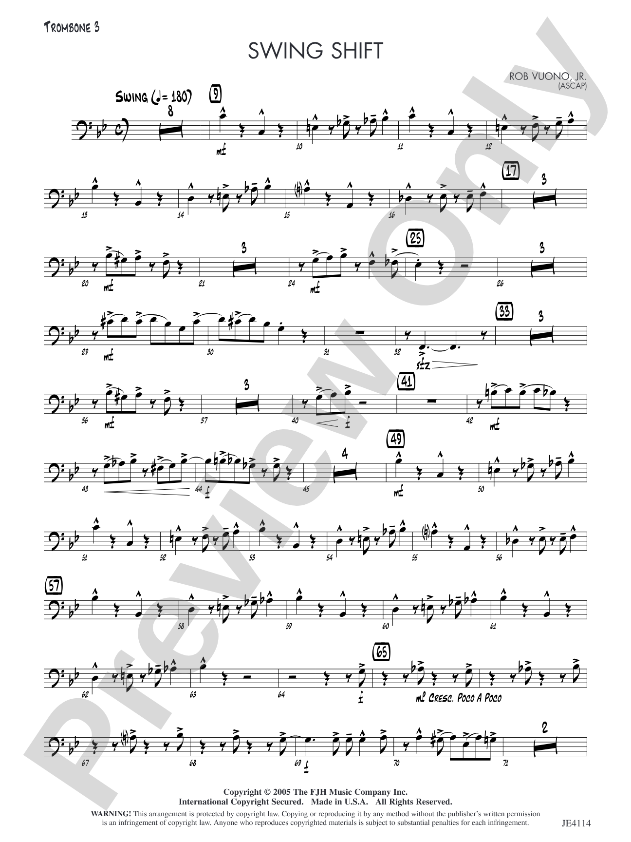 Swing Shift: Trombone 3