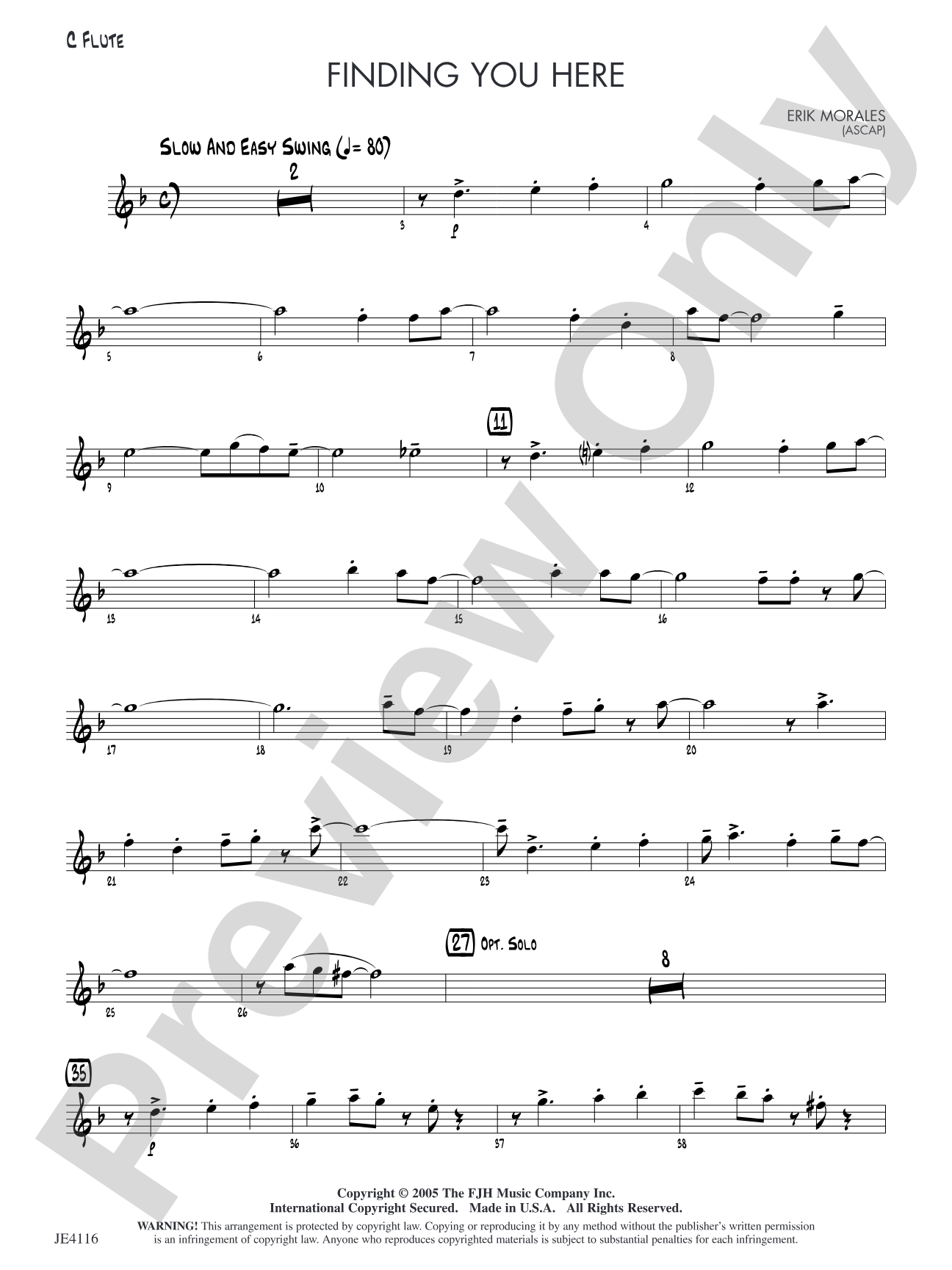 Finding You Here: Alternate C Flute