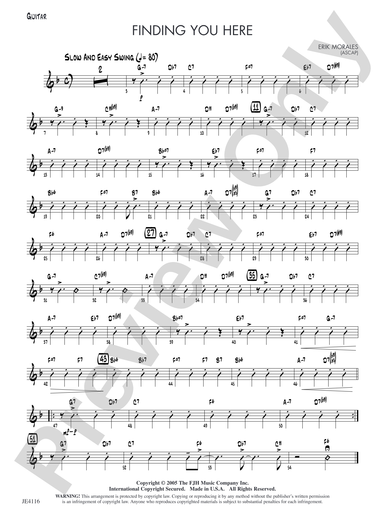 Finding You Here: Guitar