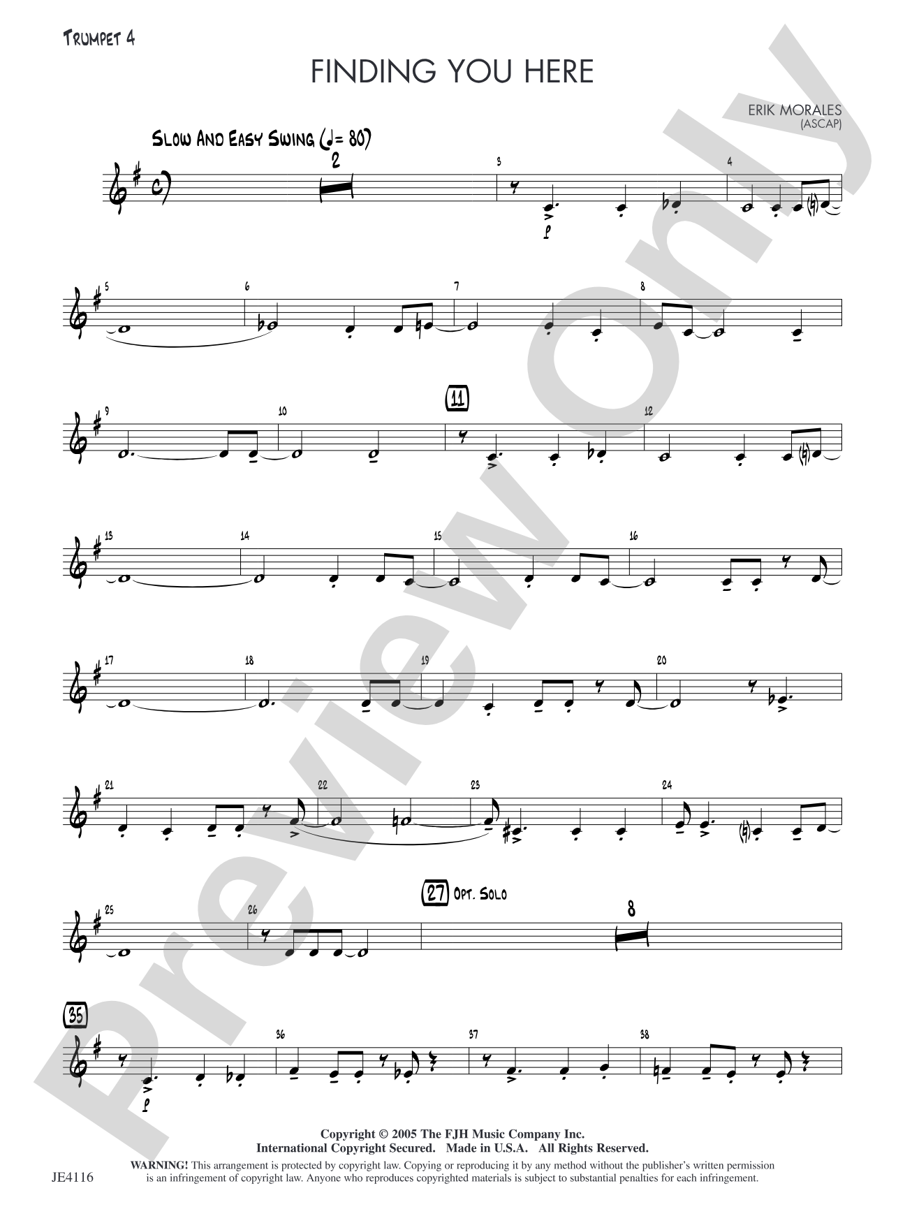 Finding You Here: Opt. Trumpet 4