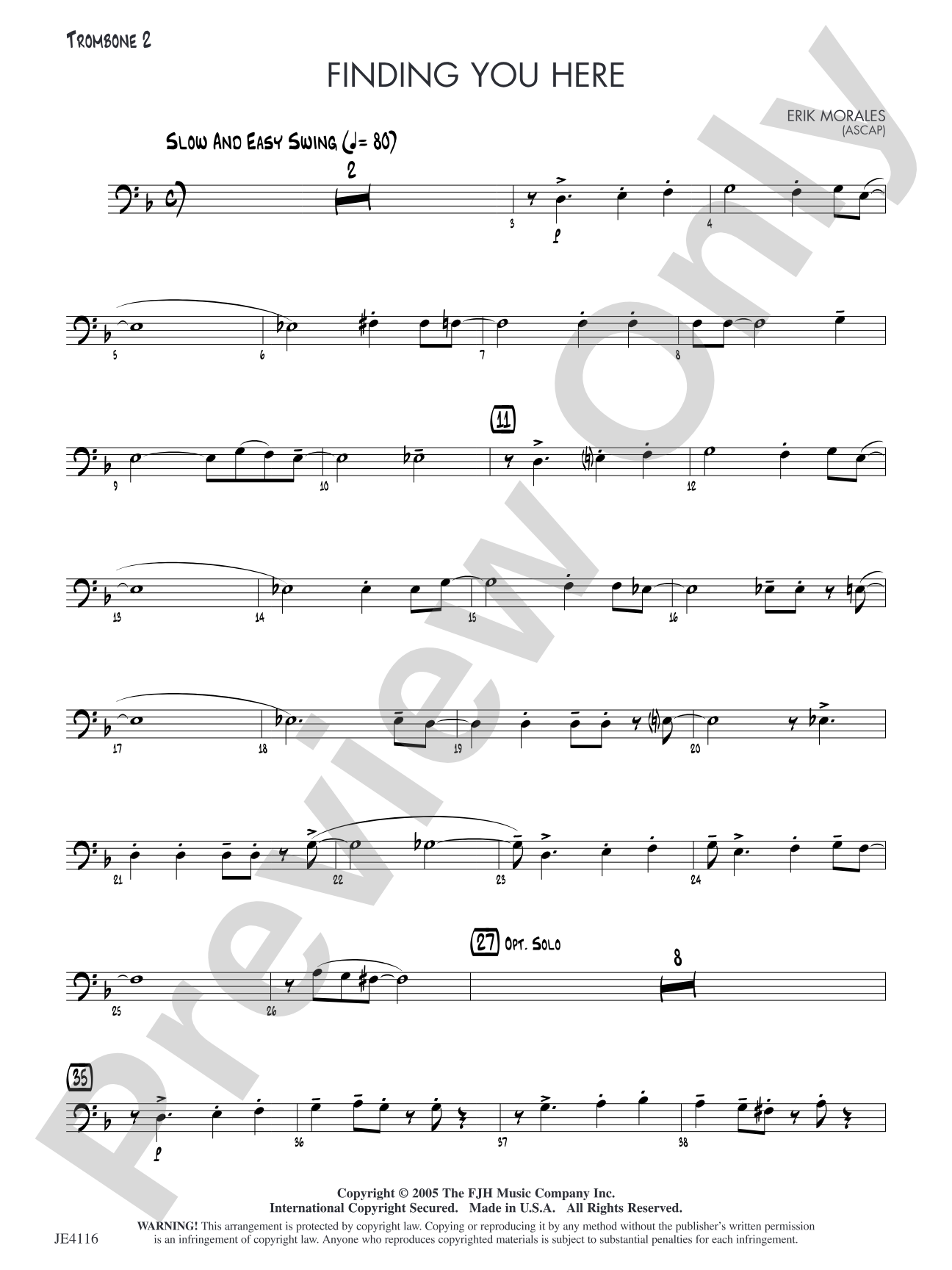 Finding You Here: Opt. Trombone 2