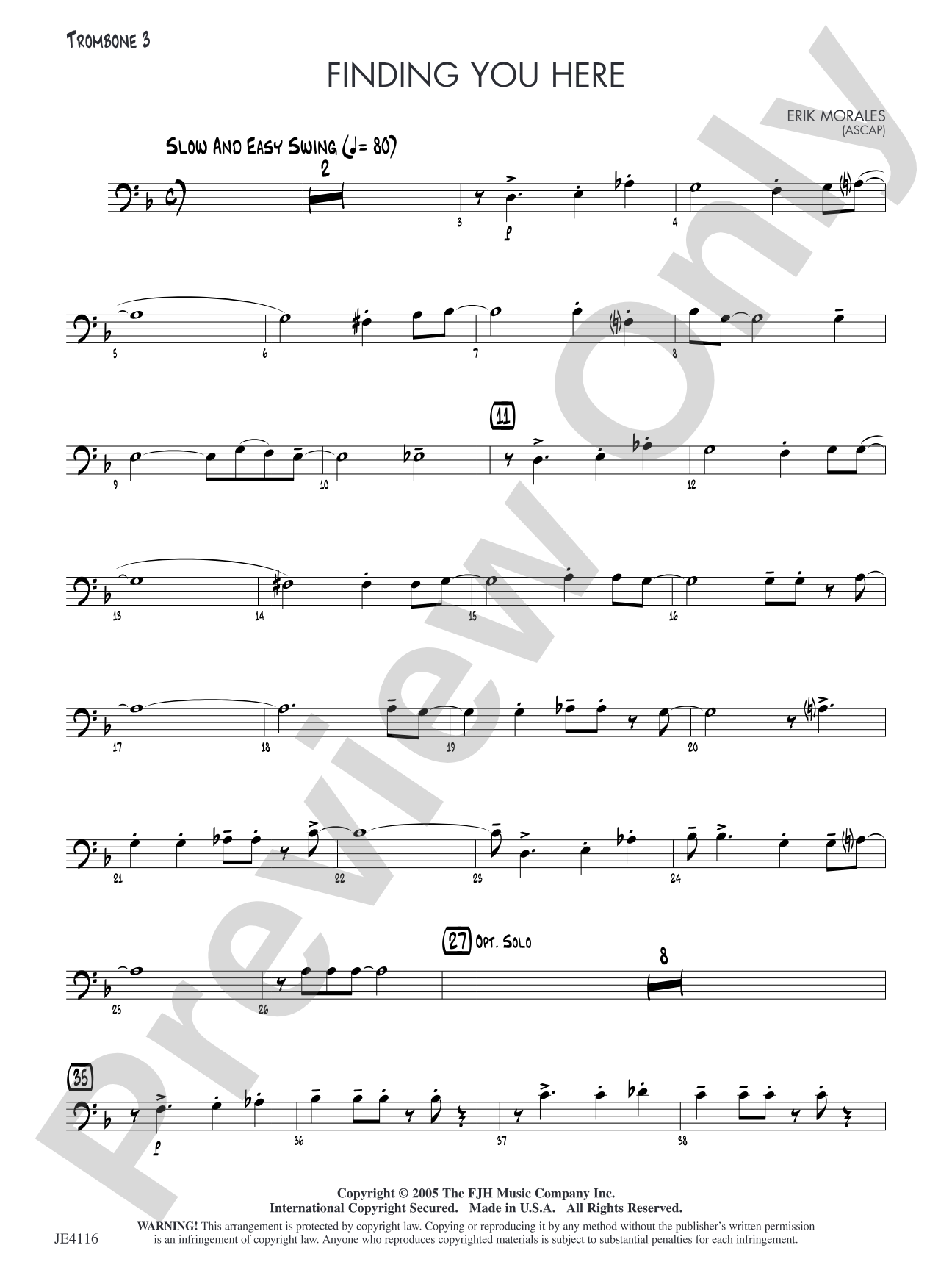Finding You Here: Opt. Trombone 3
