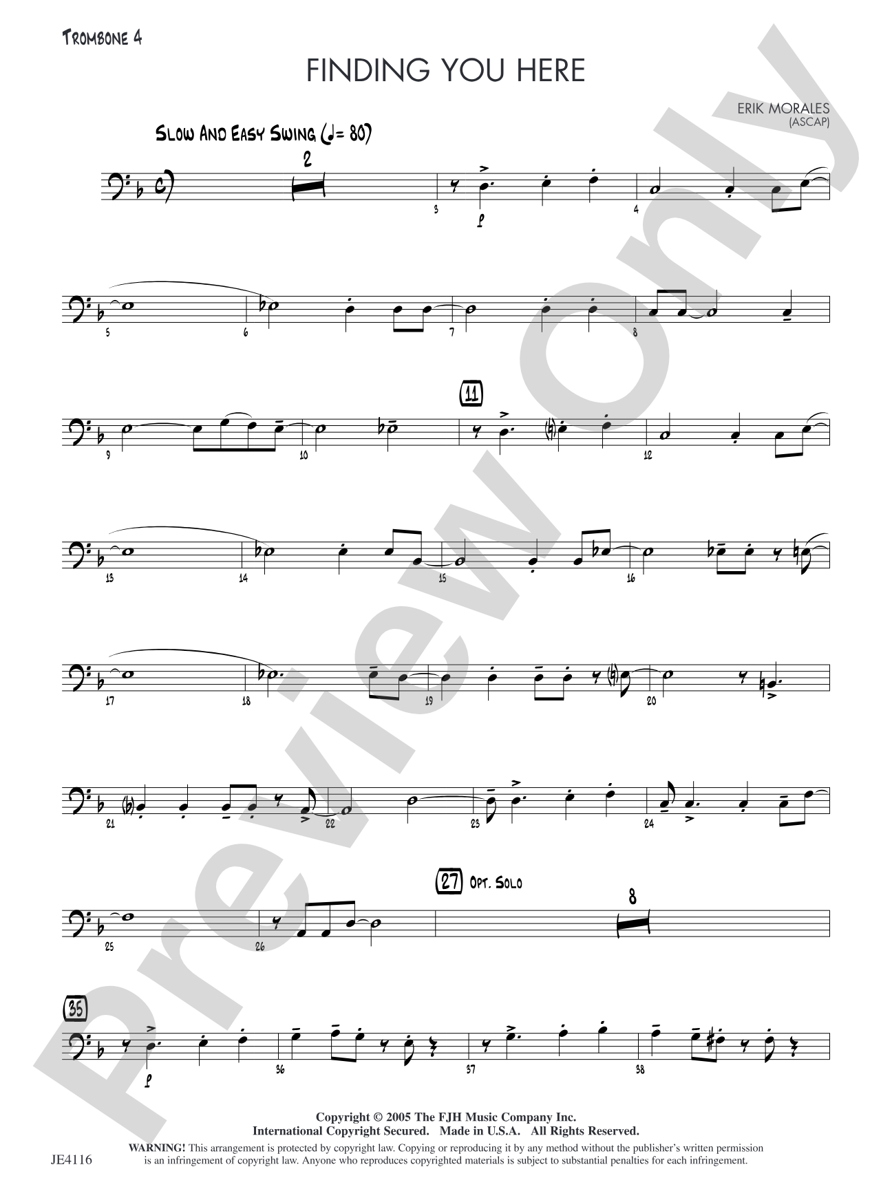 Finding You Here: Opt. Trombone 4