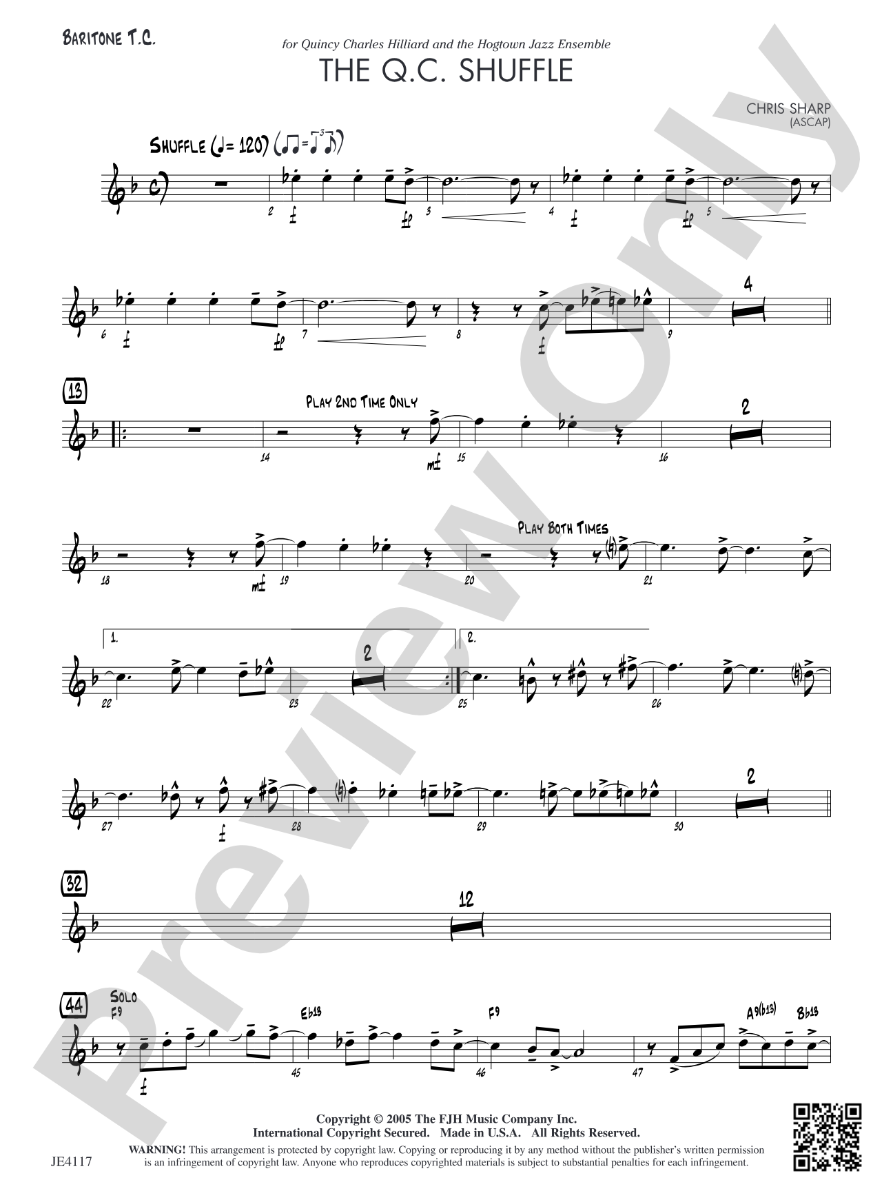 The Q.C. Shuffle: Baritone T.C. (Alternate Part)