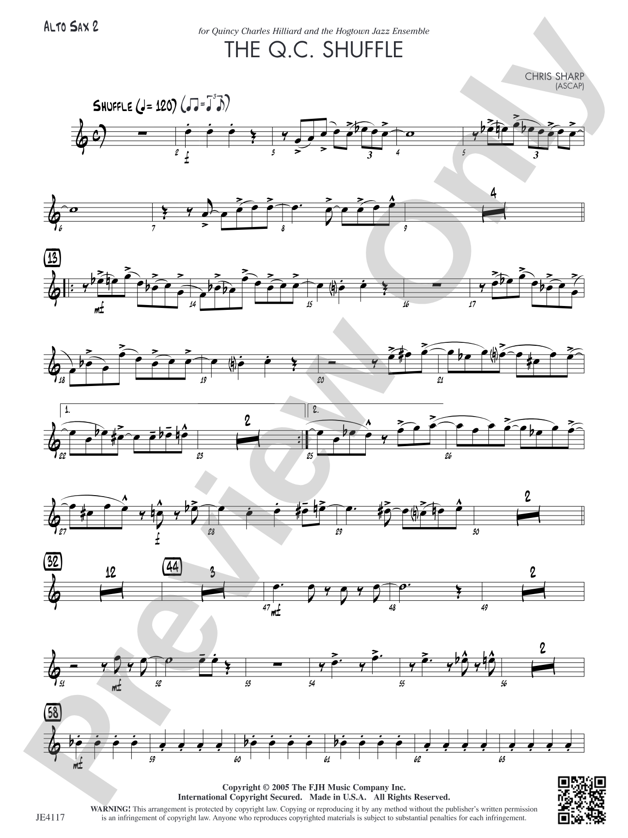 The Q.C. Shuffle: Alto Sax 2
