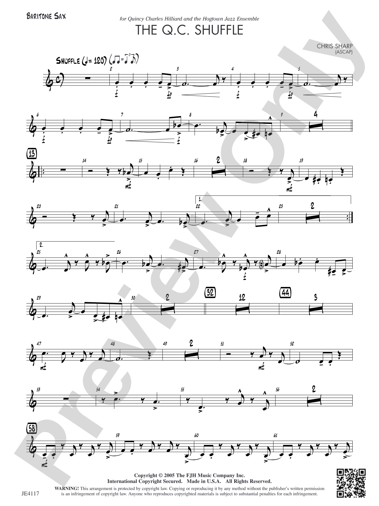 The Q.C. Shuffle: Opt. Baritone Sax