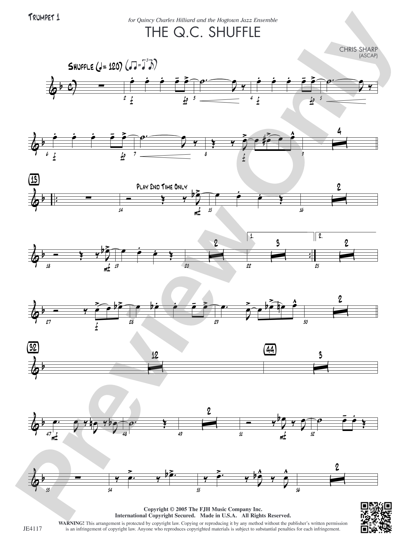 The Q.C. Shuffle: Trumpet 1