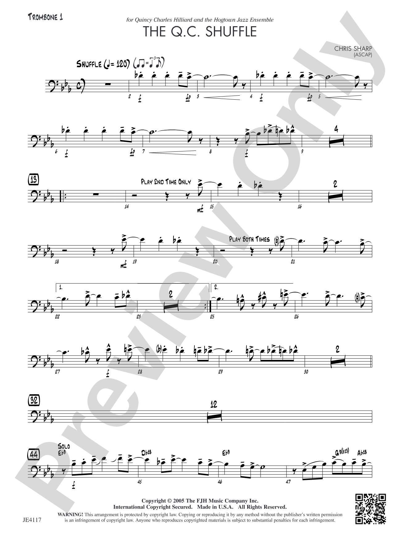 The Q.C. Shuffle: Trombone 1