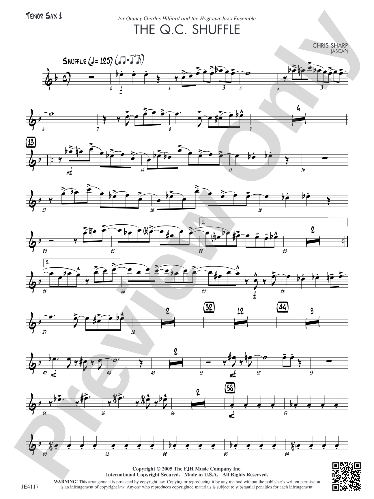 The Q.C. Shuffle: Tenor Sax 1