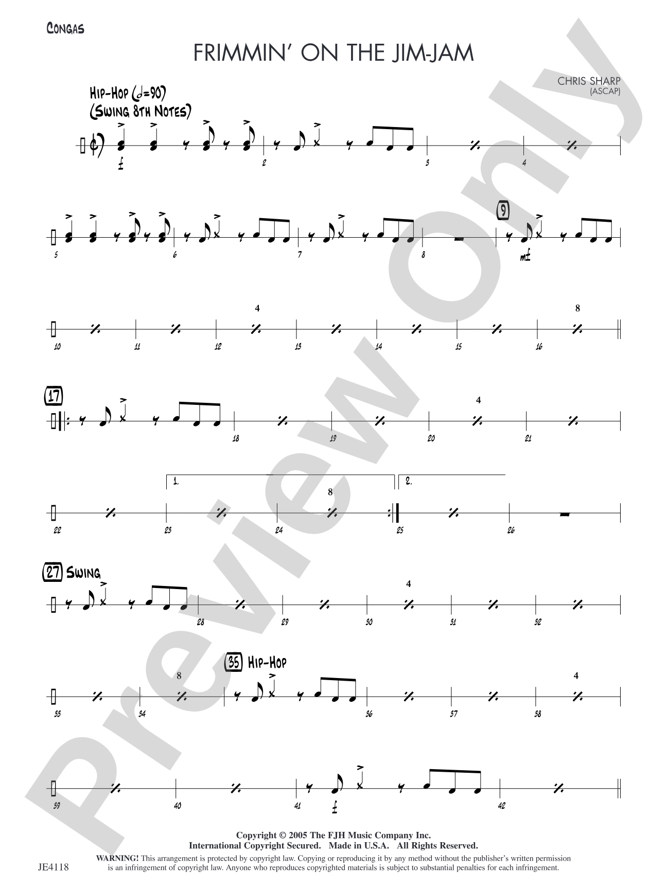 Frimmin' on the Jim-Jam: Opt. Congas