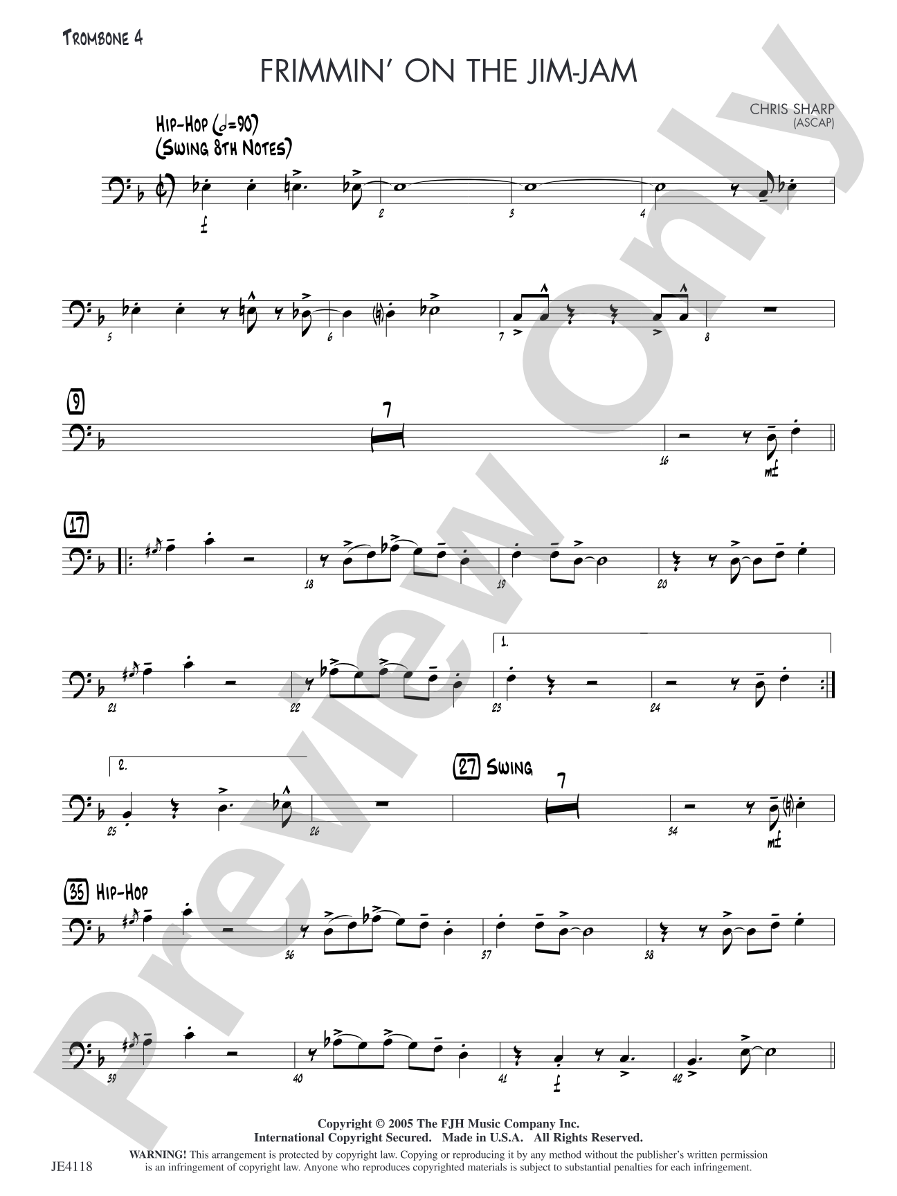 Frimmin' on the Jim-Jam: Opt. Trombone 4