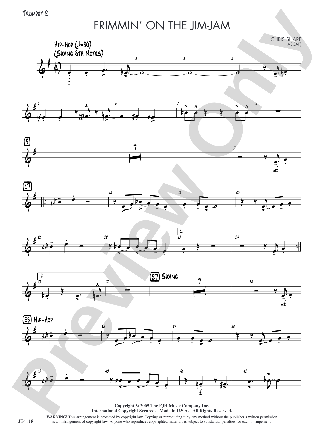 Frimmin' on the Jim-Jam: Trumpet 2